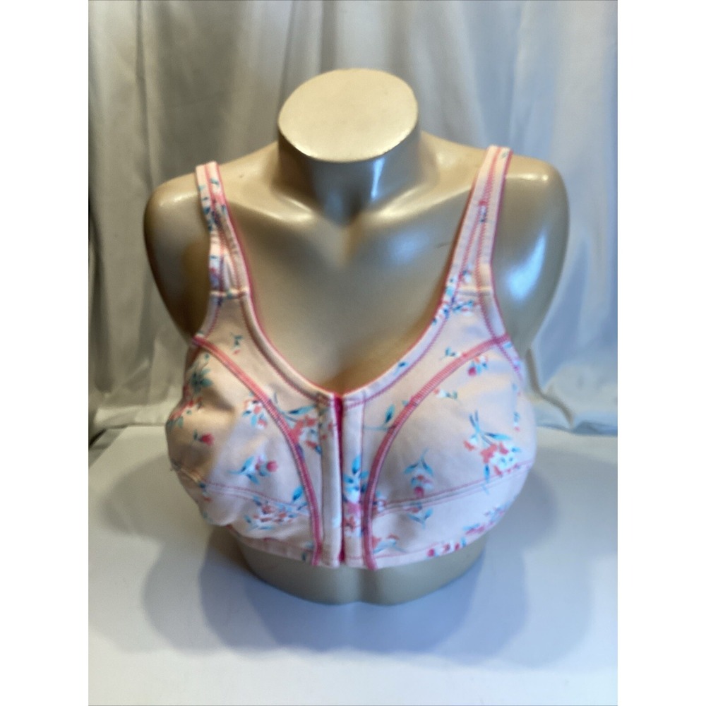 Comfort Choice Size 38d Pink Flowered New Front Closure